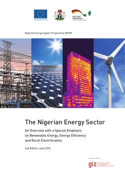 The Nigerian Energy Sector