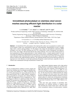 Immobilized photocatalyst on stainless steel woven meshes