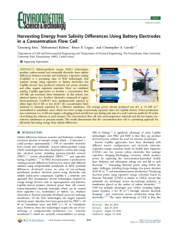 Harvesting Energy from Salinity Differences Using Battery