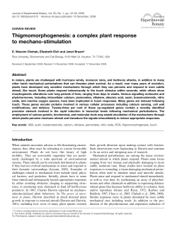 Thigmomorphogenesis: a complex plant response to mechano