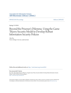 Beyond the Prisoner`s Dilemma: Using the Game Theory Security
