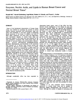 Enzymes, Nucleic Acids, and Lipids in Human
