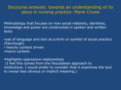 Discourse analysis