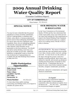 2009 Annual Drinking Water Quality Report