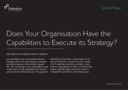 Does Your Organisation Have the Capabilities to Execute its Strategy?