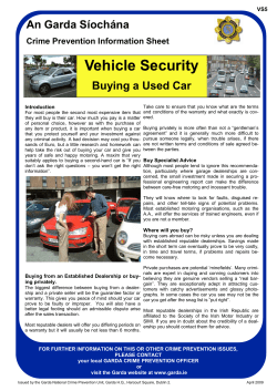 Buying a used car - of An Garda Síochána