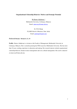 Organizational Citizenship Behavior