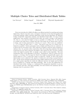 Multiple Choice Tries and Distributed Hash Tables