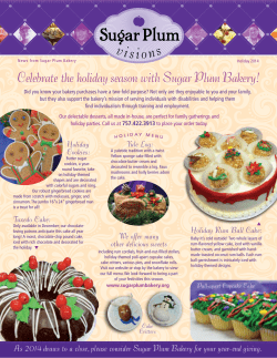 Celebrate the holiday season with Sugar Plum Bakery!