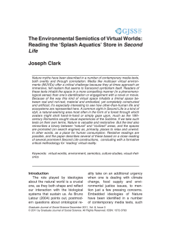 The Environmental Semiotics of Virtual Worlds