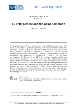 Eu enlargement and the gains from trade