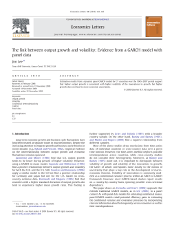 The link between output growth and volatility: Evidence from a