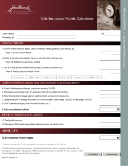 Life Insurance Needs Calculator