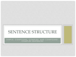 Sentence Structure