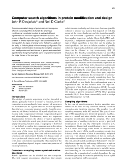 Computer search algorithms in protein modification and design John