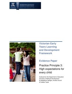 High expectations for every child