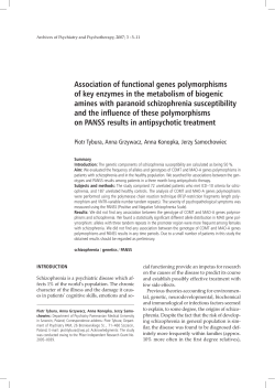 Association of functional genes polymorphisms of key enzymes in
