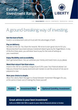 A ground-breaking way of investing.