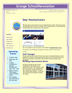 Grange Newsletter 17 April 2015