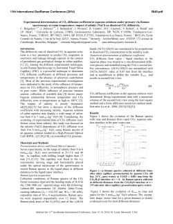Experimental determination of CO2 diffusion coefficient in aqueous