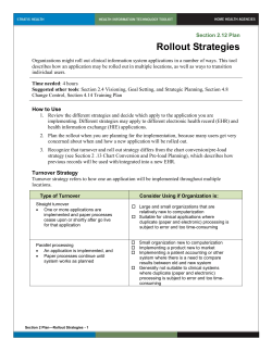 Rollout Strategies