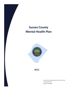 Sussex County Mental Health Plan