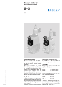 Pressure limiter for multiple actuators ÜB…A2 NB…A2