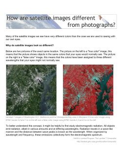 Many of the satellite images we see have very different colors than