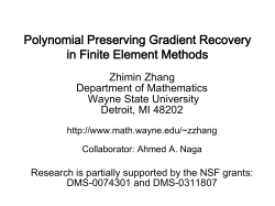 MESHLESS GRADIENT RECOVERY