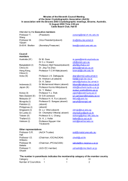 Minutes - Asian Crystallographic Association