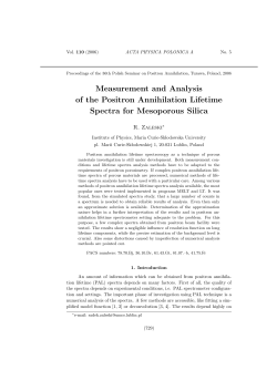 Measurement and Analysis of the Positron Annihilation Lifetime