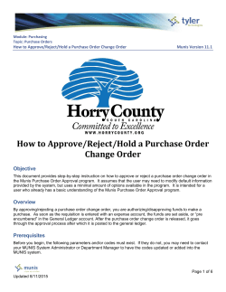 How to Approve/Reject/Hold a Purchase Order Change Order