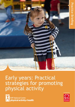 Early years: Practical strategies for promoting