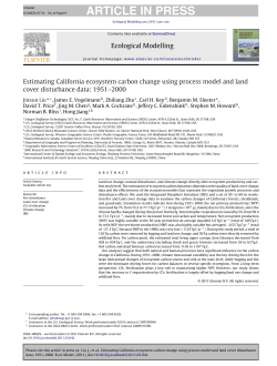 Estimating California ecosystem carbon change using process