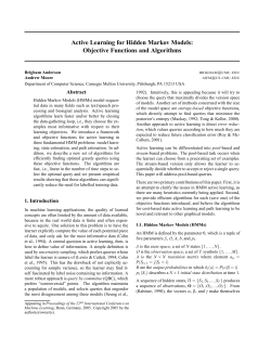 Active Learning for Hidden Markov Models: Objective Functions and