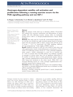 Oestrogendependent satellite cell activation and proliferation