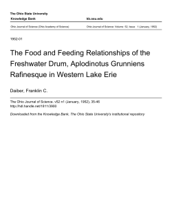 The Food and Feeding Relationships of the