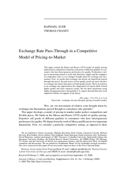 Exchange Rate Pass-Through in a Competitive Model of Pricing