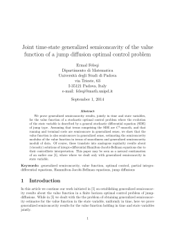 Joint time-state generalized semiconcavity of the value function of a