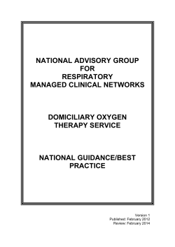 National guidance and best practice for domiciliary oxygen therapy