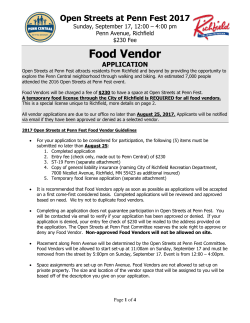 Food Vendor Registration Form