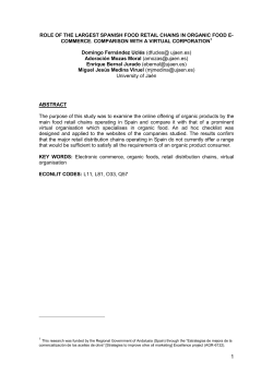 ROLE OF THE LARGEST SPANISH FOOD RETAIL