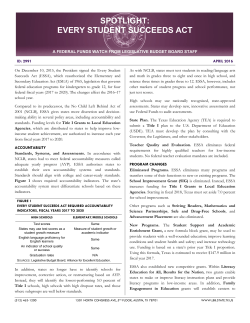 spotlight: every student succeeds act