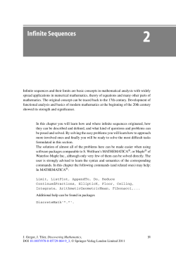 Infinite Sequences