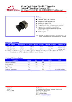 650 nm Plastic Optical Fiber(POF) Transceiver OptoLock Bare Fiber