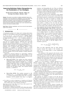 Improving Multiclass Pattern Recognition by the Combination of Two