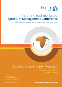 The 2nd Annual Sub-Sahara Spectrum Management Conference