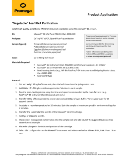 Vegetable Leaf RNA Purification--Maxwell Application