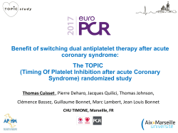 The TOPIC (Timing Of Platelet Inhibition after acute