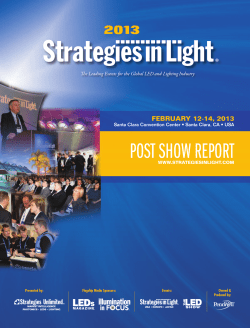 post show report - Strategies in Light